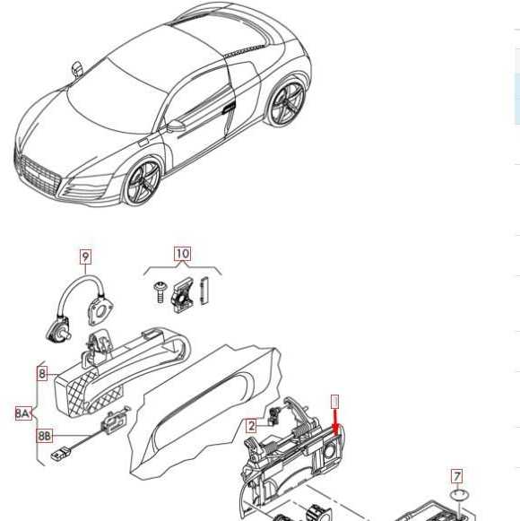 VAG Audi R8 42 Priekinės Kairės Pusės Išorinė Durų Rankena 420837207A NAUJA ORIGINALI 2015