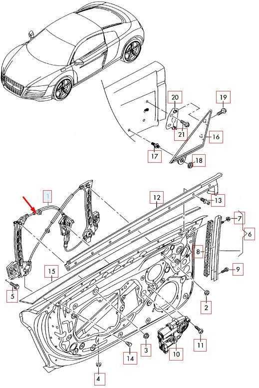 VAG Audi R8 42 Priekinio Durų Langų Stiklo Keltuvas 420837461B NAUJAS ORIGINALUS