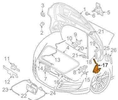 VAG Audi R8 42 Priekinis variklio dangčio kairės pusės lankstas originalus 420823301B