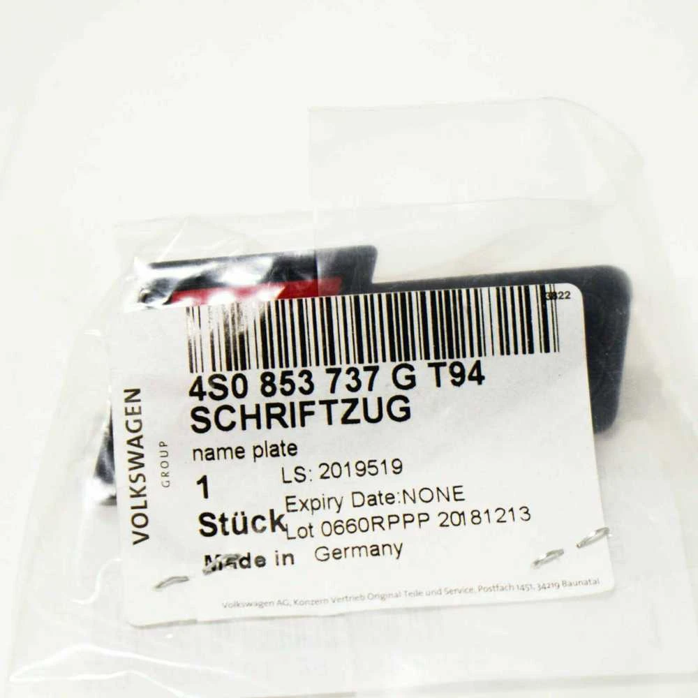VAG AUDI R8 4S priekinis bamperis radiatoriaus grotelės emblema logotipas originalus 4S085373737GT94