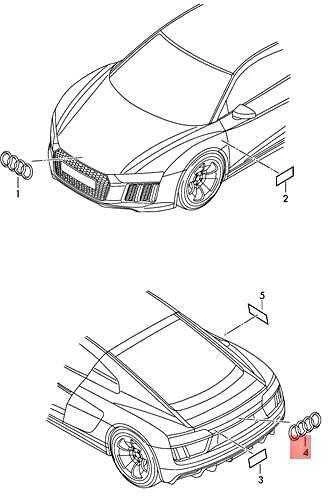 VAG AUDI R8 4S3 4S9 4SP 4SR Audi emblema 4S7853742DT94 Originali