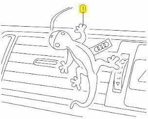 VAG "Audi Raudona Gecko" oro gaiviklis su gėlių kvapo dozatoriumi originalus 000087009B
