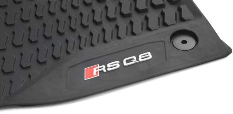 VAG AUDI RS Q8 2020- Priekiniai juodi guminiai kilimėliai visoms oro sąlygoms LHD originalūs 4M8061221B041