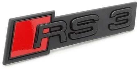 VAG Audi RS3 logotipo užrašas ant grotelių juodas originalus 8V5853736BT94