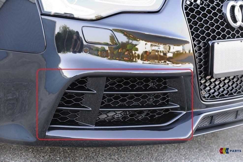 VAG AUDI RS5 10-16 Priekinio bamperio apatinės grotelės, juodos, dešinės, originalios 8T0807682F