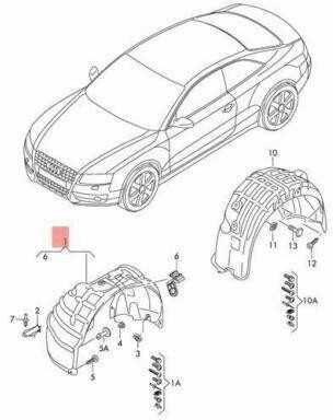 VAG Audi RS5 8T Priekinis Dešinysis Ratų Arkos Apdailos Originalus 8T0821172P
