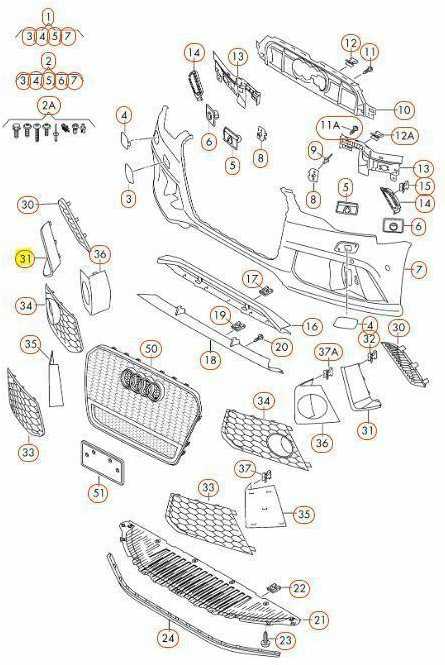 VAG Audi RS6 13-16 priekinės dešinės pusės aliuminio matinės grotelių dangtelis originalus 4G0807796AP6