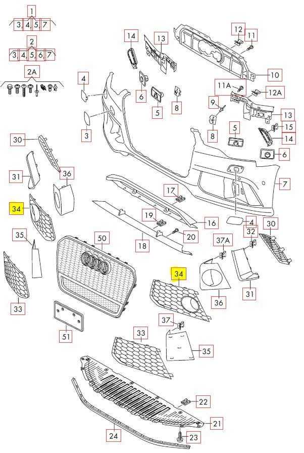 VAG AUDI RS6 13 18 Dešinės priekinės bamperio rūko žibinto grotelės Original 4G0807682TT94