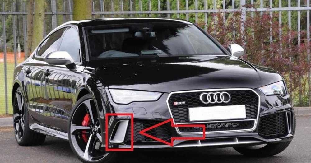 VAG AUDI RS7 14-17 O/S dešinysis priekinis bamperis, apatinė grotelių apdailos detalė, originali 4G8807796AP6