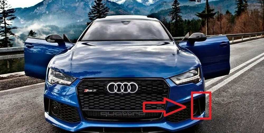 VAG AUDI RS7 kairės pusės priekinio bamperio grotelių apdailos dangtelis juodas 4G8807795T94 originalus