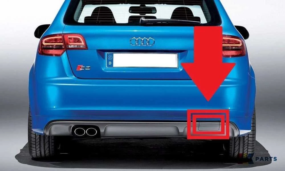 VAG Audi S3 8P 2009-13 5 durų Sportback Galinės vilkimo akies dangtelis Originalus 8P4807441C1RR