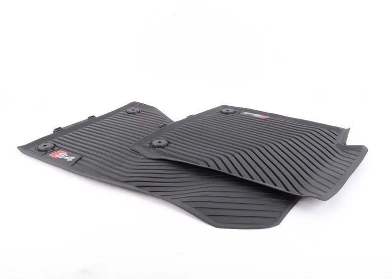 VAG Audi S4 8K 8W Guminiai kilimėliai priekiniai juodi 8W1061221A041 Originalūs