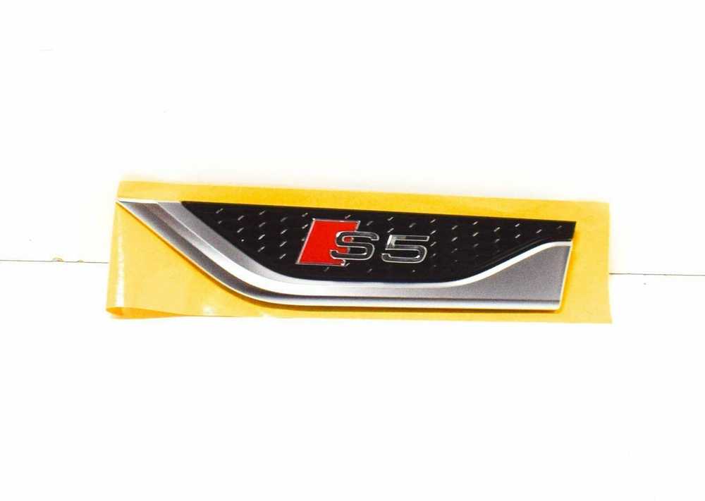 VAG AUDI S5 8W6 Priekinis Kairysis Sparnas Sparno S-Line Apdailos Logotipas 8W6853601CPUZ NAUJAS ORIGINALUS