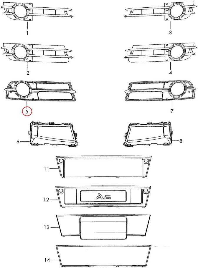VAG Audi S6 4F C6 Oro grotelės išorinės juodos originalios 4F0807681F01C