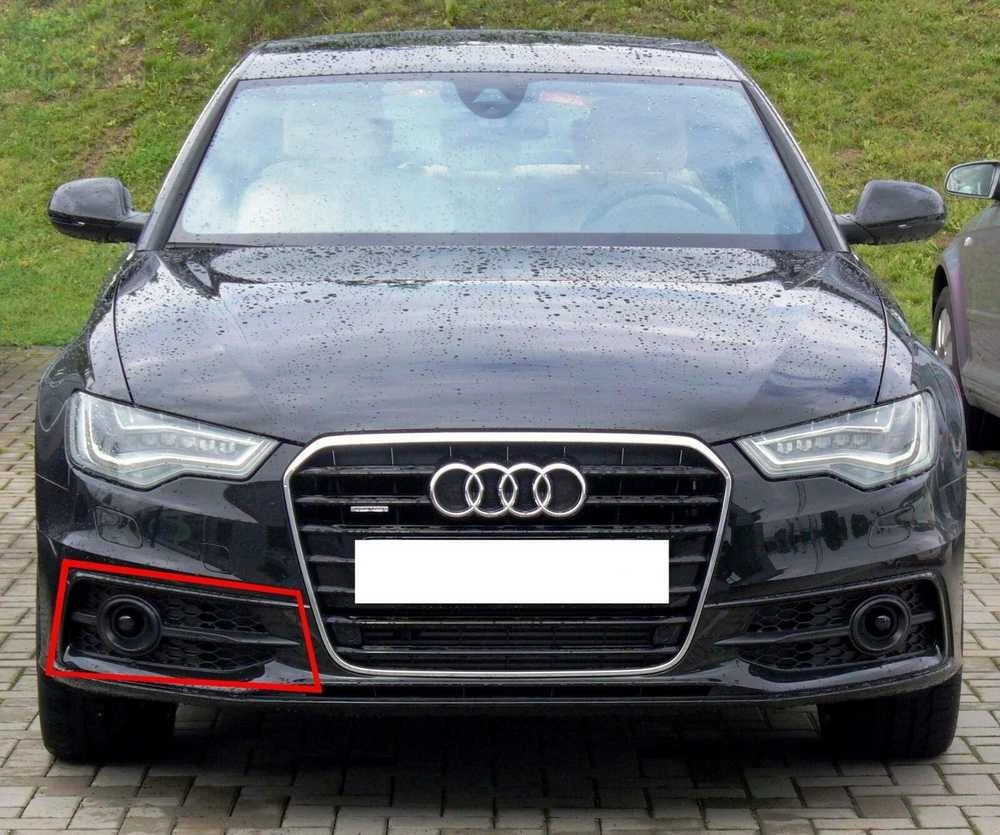 VAG AUDI S6 4G C7 S-Line priekinio bamperio rūko žibinto grotelės dešinės pusės originalios 4G0807682E9