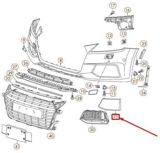 VAG AUDI Satino juodos spalvos priekinio bamperio grotelių dešinysis dangtelis originalus 8S0807152A9B9