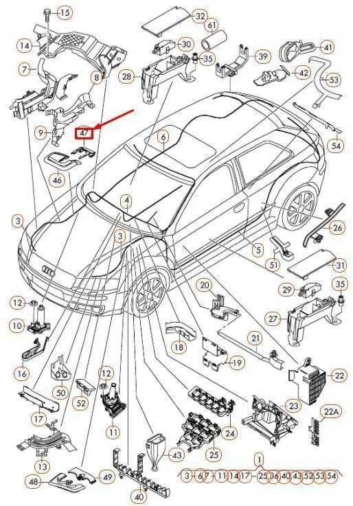 VAG Kabelio Kreipiančioji Viršutinė Dalis Volkswagen Jetta Audi A3 Originalus 1K0971865A