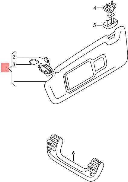 VAG "Audi" skydelis nuo saulės su veidrodėliu ir dangteliu originalus 8W0857551K7C0