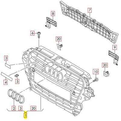 Vag Audi Sq5 2013 2017 Juodas Radiatoriaus Grotas Originalus 8R0853651AJCKA