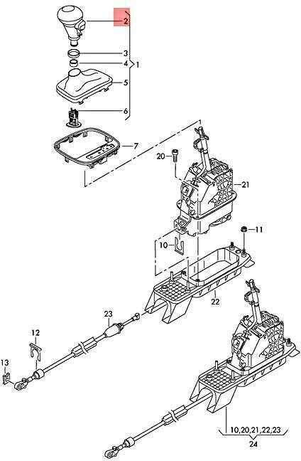 VAG "Audi Tronic" pavarų perjungimo rankenėlė Originali 8X1713141QBZ