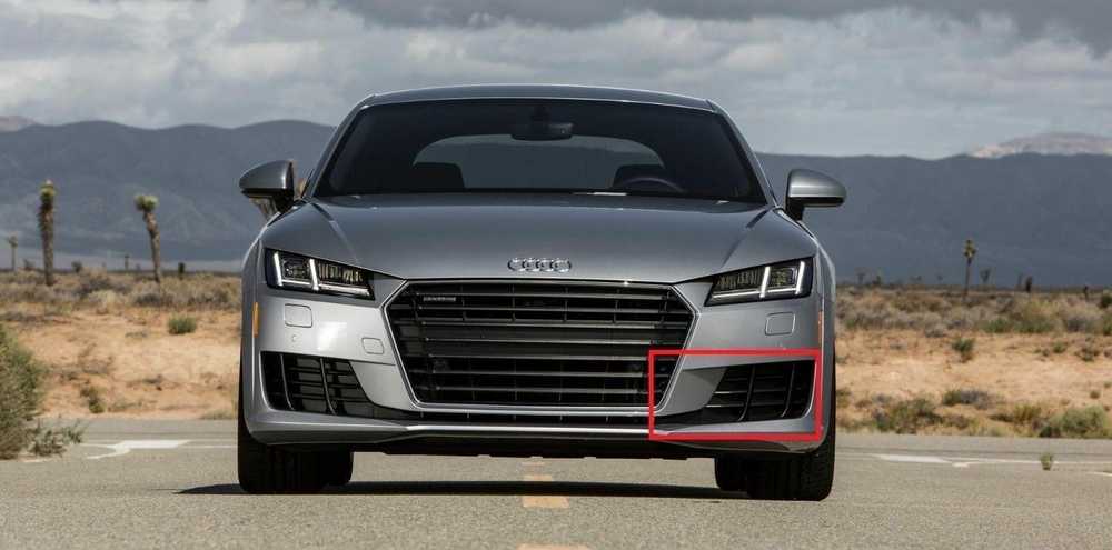 VAG AUDI TT 15-17 Priekinio bamperio apatinė N/S kairės pusės grotelių apdaila originali 8S08076839B9