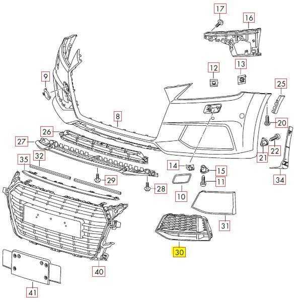 VAG AUDI TT 15-17 S-Line priekinio bamperio apatinė N/S kairės pusės grotelių apdaila juoda originali 8S0807681BT94