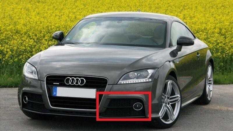 VAG AUDI TT 8J Bamperis N/S kairės pusės rūko žibintų grotelių apvadas originalus 8J0807681H3FZ