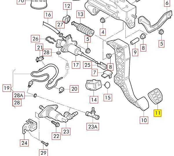 VAG "Audi TT 8N" sankabos pedalo guminė pagalvėlė originali 8N0721174A