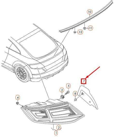 VAG AUDI TT 8S MK3 galinio dešiniojo galinio žibinto apdaila originali 8S0945254