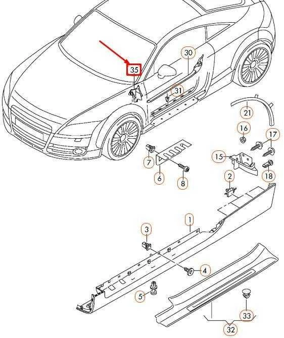 VAG Audi TT TTRS Coupe Roadster dangtelis Dešinysis originalus 8J0853172A