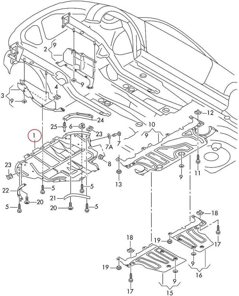 VAG AUDI TT/TTS 1999-2006 priekinis apatinis pilvo dangtis originalus 8N0825235L