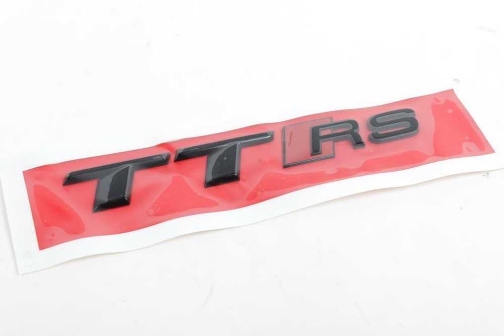 VAG AUDI TTRS Galinis bagažinės ženkliukas Juoda emblema Lipdukas Originalus 8S0853740A