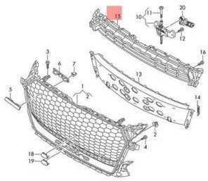 Vag Audi TTRS Radiator Grille Cover Originalus 8S0853037D