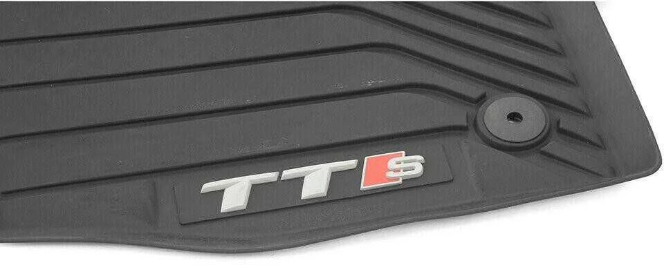 VAG AUDI TTS COUPE 2015- Priekiniai juodi guminiai kilimėliai visoms oro sąlygoms LHD Originalūs 8S0061221041