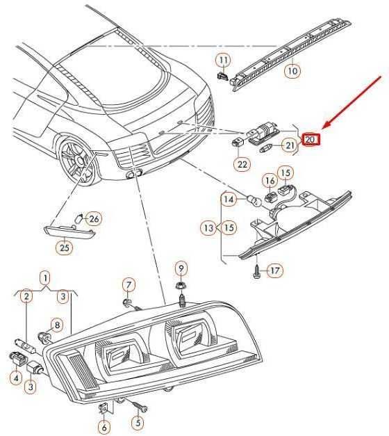 VAG "Audi" valstybinio numerio ženklo žibintas originalus 6Q0943021B