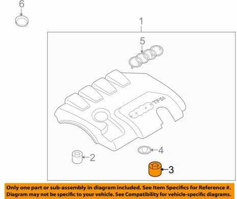 VAG AUDI variklio dangčio įvorės jungtis originali 07C103226B