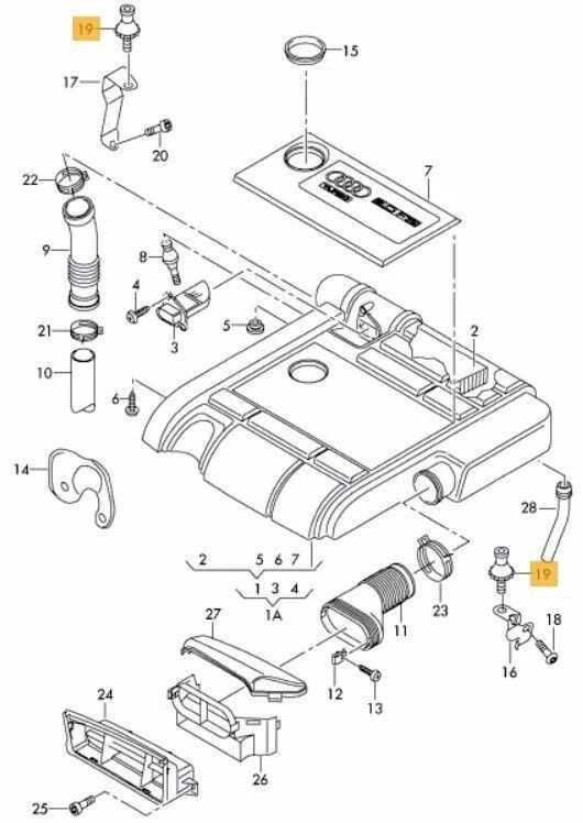 VAG AUDI VW oro valytuvo įsiurbimo kronšteinas su rutuline galvute originali WHT000898A