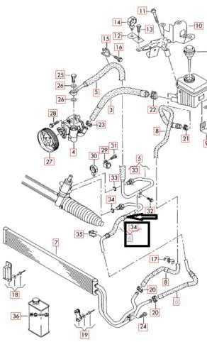 VAG "Audi VW" vairo stiprintuvo grįžtamojo vamzdžio žarna RHD 7L6422891L originali