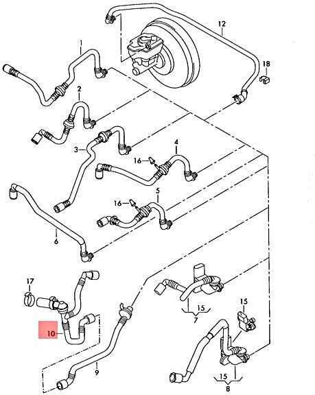 VAG AUDI VW vakuuminis vamzdis su atbuliniu vožtuvu originalus 1K0612041GM
