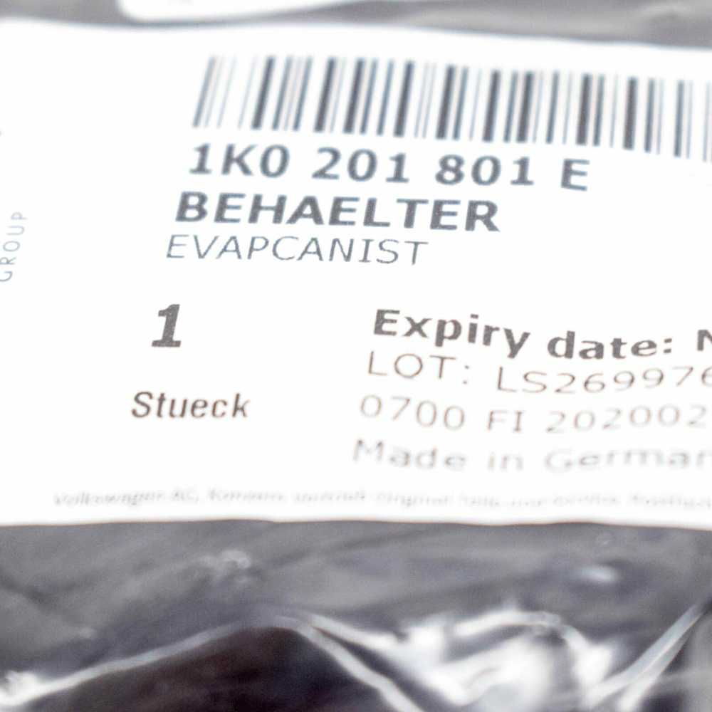 VAG AUDI VW VW aktyvuotos medžio anglies talpykla originali 1K0201801E