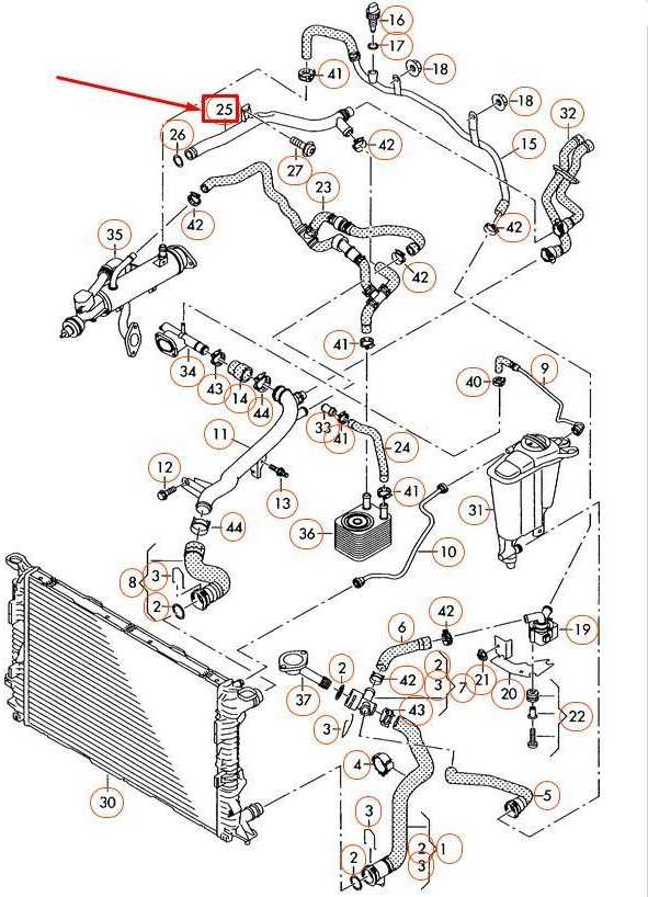 VAG Aušinimo vamzdis AUDI Audi A4 allroad quattro universalas S4 A5 S5 kabrioletas 03L121065