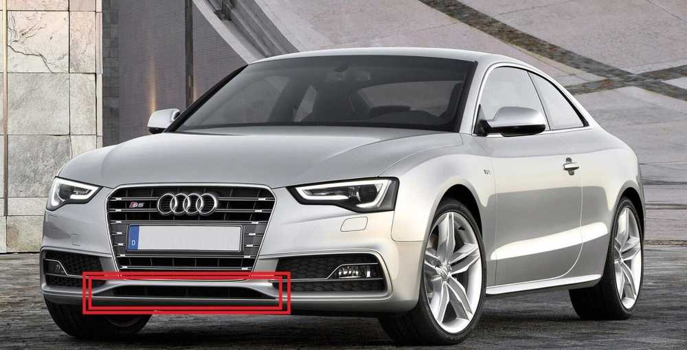 Vag Bamperio Grotelių Apdaila Satino Juodos Spalvos Audi A5 S5 2008 2017 Originalus 8T0807647A01C