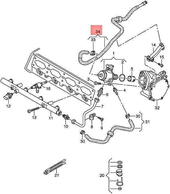VAG Benzino Vamzdis Volkswagen Golf Audi A1 A3 TT 06K133986AF Originalus