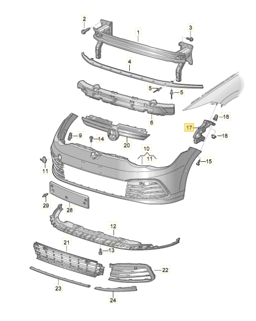 Vag Bora Golf Jetta Originalus 5H0807049D