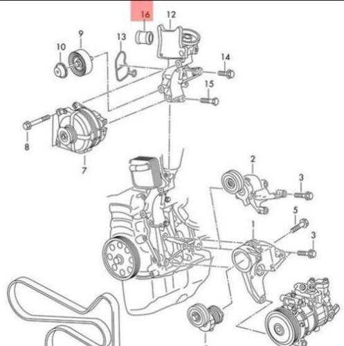 Vag Bush Volkswagen Jetta Audi A1 Originalus 03F121215