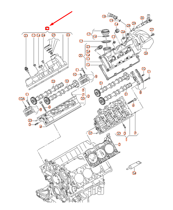 VAG Cilindro Galvutės Dangtelis Audi A4 A6 A7 A8 Q5 Touareg Originalus 059103470AS