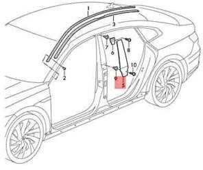 Vag Dangčio Stulpelis Vw Arteon Cc 2017 2018 2019 Originalus 3G8853318A041