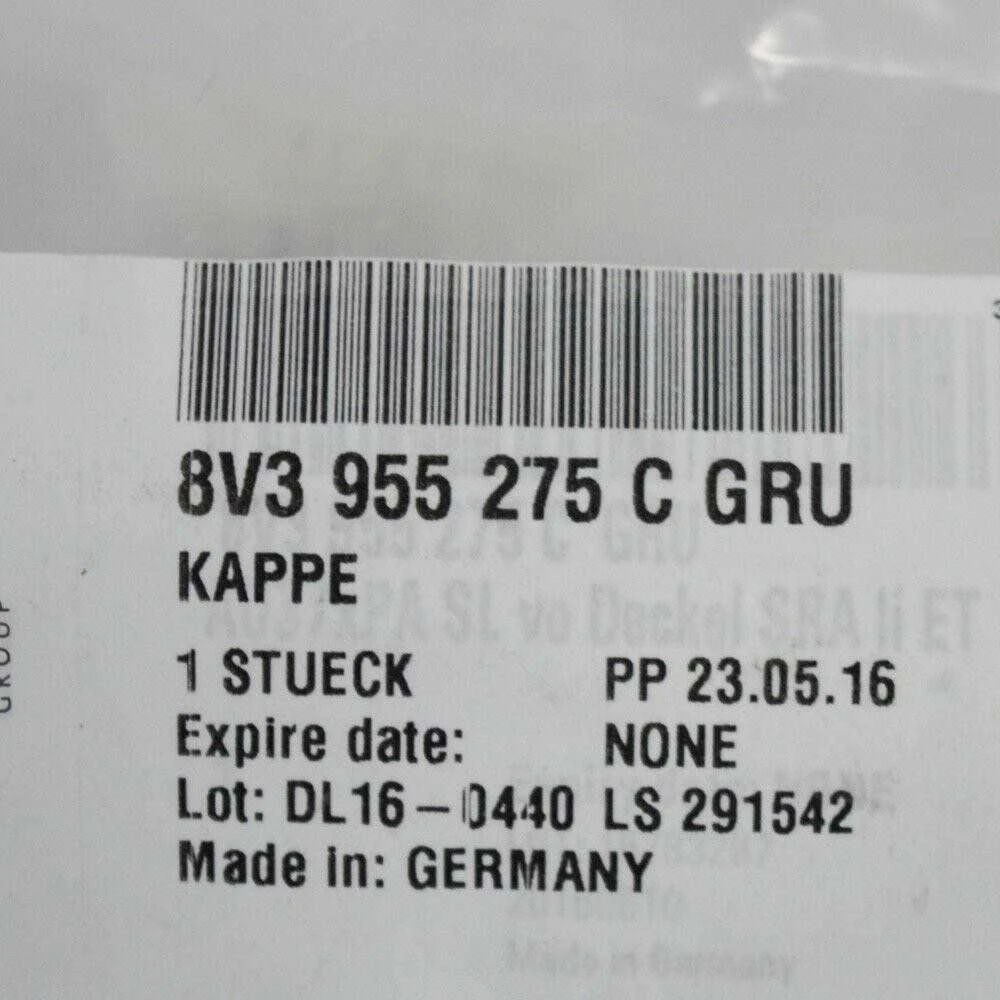 VAG Dangtelis Dangtelis Gruntuotas Audi A3 A3 Sportback 2013 2021 Originalus 8V3955275CGRU