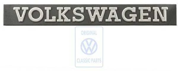 VAG Derby Mk1 Golf Mk1 Jetta Mk1 Polo Mk1 Scirocco Mk1 Inscription Juodas Satinas Chromas Originalus 171853685AFQ8