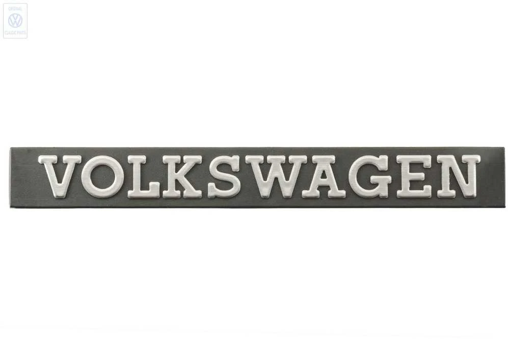 VAG Derby Mk1 Golf Mk1 Jetta Mk1 Polo Mk1 Scirocco Mk1 Inscription Juodas Satinas Chromas Originalus 171853685AFQ8